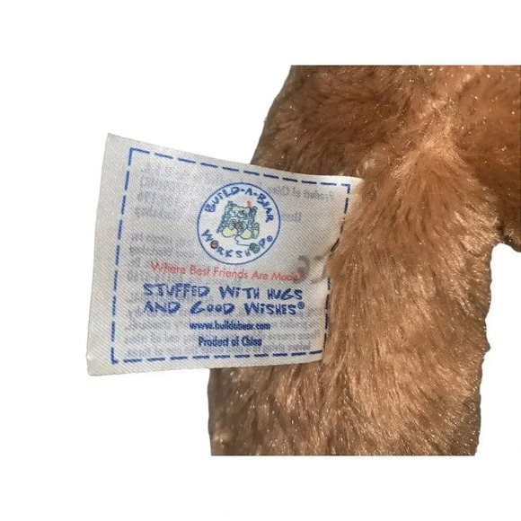 BAB Patches Brown Sugar Puppy Dog White Eye Patch 14" Pink Tongue Stuffed Animal - Picture 4 of 12